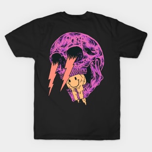 Retro Lightning Skull T-Shirt